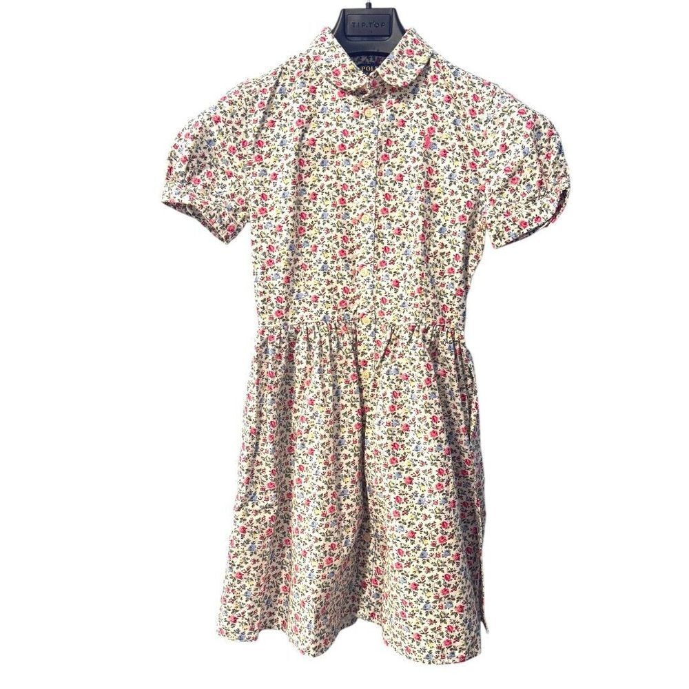 Polo‎ Ralph Lauren floral Cotton Oxford shirtdress childrens size 14
